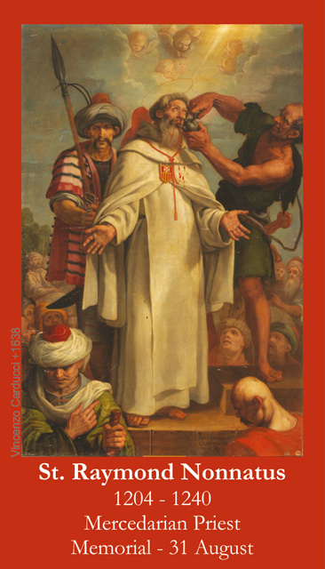 St. Raymond Nonnatus Prayer Card